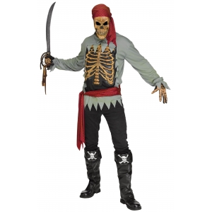 Skeleton Pirate Costume - Mens Halloween Costume